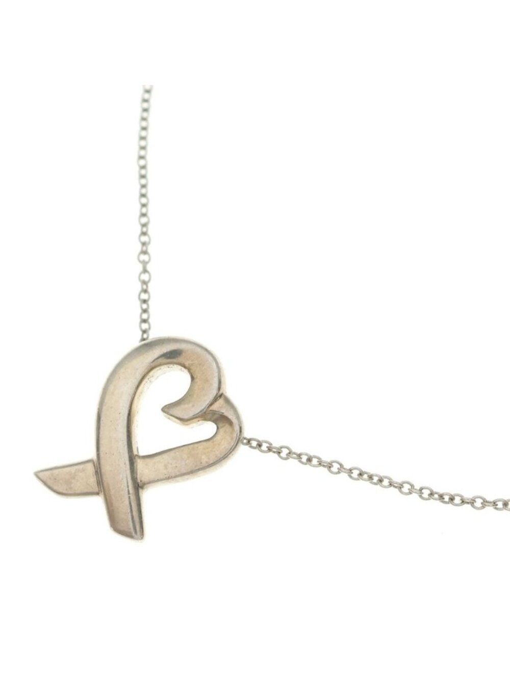 Tiffany & Co Paloma Picasso Loving Heart Necklace Silver